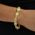 Diamond GLD Bullet Chain Bracelet in Yellow Gold - 8MM