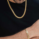 Paquete de cadena + pulsera cubana de Miami - 8 mm