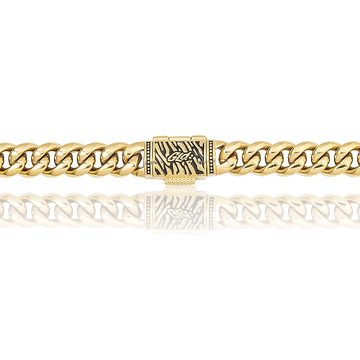 Cadena Miami Cuban Link de Oro Amarillo - 8mm