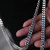 8MM Double Miami Cuban w/ 65MM Carabiner Pant Chain in White Gold