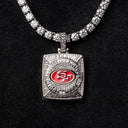 Official NFL San Francisco 49ers Championship Pendant - White Gold
