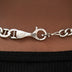 Cadena marinera ajustable en oro blanco - 9 mm