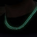 Luminous Diamond Prong Cuban Necklace in White Gold - 12MM