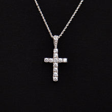 Micro Diamond Cross in White Gold