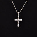 Micro Diamond Cross in White Gold
