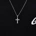 Micro Diamond Cross Pendant + 2MM Rope Chain Bundle in White Gold