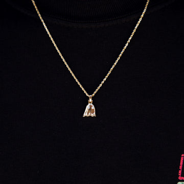 Solid Gold Micro Ghost Pendant-VS Diamonds