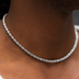 Cadena de cuerda en oro blanco - 4mm