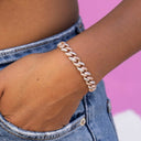 Pulsera Cubana Helada Bicolor - 8.5mm