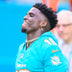 Colgante con micro logotipo oficial de los Miami Dolphins de la NFL - Oro amarillo