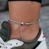 Tobillera micro tenis de diamantes y topacios azules