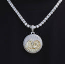 Colgante Iced Atlanta en oro blanco