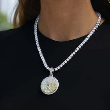 Colgante Iced Atlanta en oro blanco