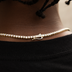 Round Cut Tennis Necklace in Yellow Gold - 3mm