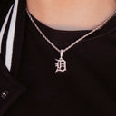 Colgante micro Detroit Tigers en oro blanco