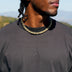 GLD X Bloody Osiris Iced Canary Voronoi Link Chain in Yellow Gold Vermeil