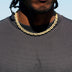 GLD X Bloody Osiris Iced Canary Voronoi Link Chain in Yellow Gold Vermeil