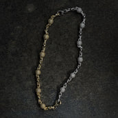 GLD X Bloody Osiris Dual Finish Ball Chain in White and Yellow Gold