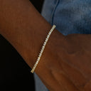 Pulsera de tenis de oro de 3 puntas - 2 mm