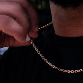 3.6MM Open Box Chain in Rose Gold