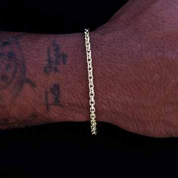 3.6MM Open Box Bracelet in Yellow Gold
