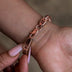 Pulsera Franco de oro rosa - 6 mm