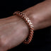 Pulsera Franco de oro rosa - 6 mm