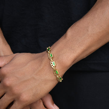 Pulsera Micro Eslabón 'Brass Knuckle' en Oro Amarillo
