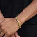 Pulsera Micro Eslabón 'Brass Knuckle' en Oro Amarillo