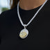 Colgante Iced Brooklyn en oro blanco