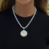 Colgante Iced Brooklyn en oro blanco