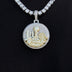 Iced Brooklyn Pendant in White Gold