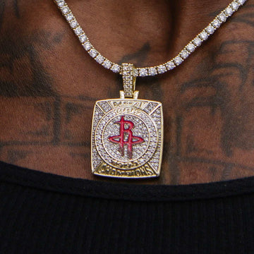 Houston Rockets Championship Pendant - Yellow Gold