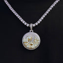 Colgante Iced Chicago en oro blanco