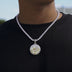 Iced Chicago Pendant in White Gold