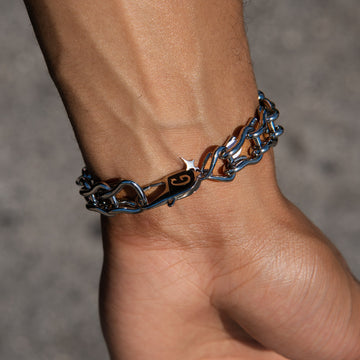 Circular Chain + Bracelet Bundle in White Gold