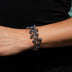 Circular Chain Necklace + Bracelet Bundle in White Gold