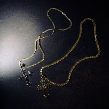 GLD X Bloody Osiris Iced Canary 5mm Diamond Tennis Chain in Yellow Gold Vermeil
