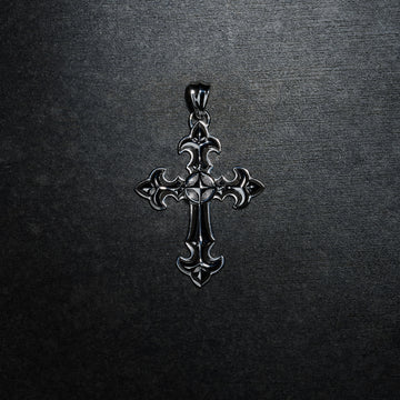 GLD X Bloody Osiris Large Cross Pendant in Solid White Gold