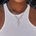 Crucifix Cross Pendant in White Gold