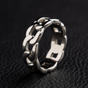 Anillo de banda cubana en oro blanco