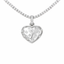 Diamond GLD Star Heart Pendant in White Gold