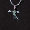 Green Lantern Body Official DC Comics Pendant in White Gold