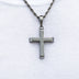 Simple Cross Pendant in Black