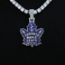 Colgante con el logo oficial de los Toronto Maple Leafs de la NHL en oro blanco