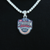 Colgante con el logo oficial de la NHL de la Serie de Estadios en oro blanco