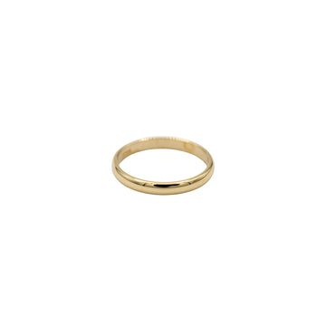 High Polish Rounded Band Ring in Solid Gold - 2mm