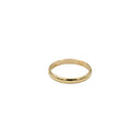 High Polish Rounded Band Ring in Solid Gold - 2mm