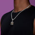 San Diego Padres Official MLB Baseball Cap Pendant in White Gold