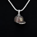 San Diego Padres Official MLB Baseball Cap Pendant in White Gold
